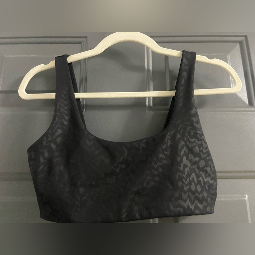 GAP Charcoal Patterned Sports Bra